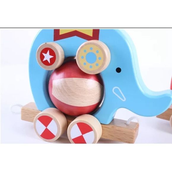 NEW Ed-Inter Wood Elephant Circus Toys - Picture 5 of 9